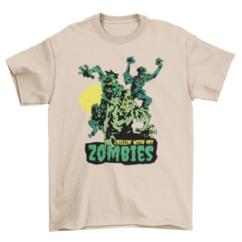 Halloween zombie monster t-shirt design