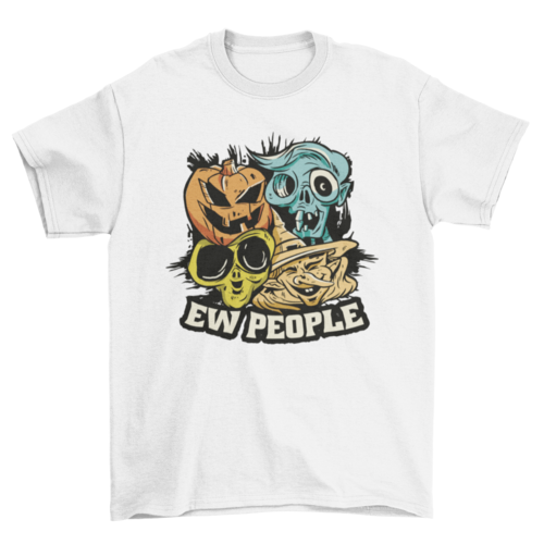 Halloween monster faces t-shirt