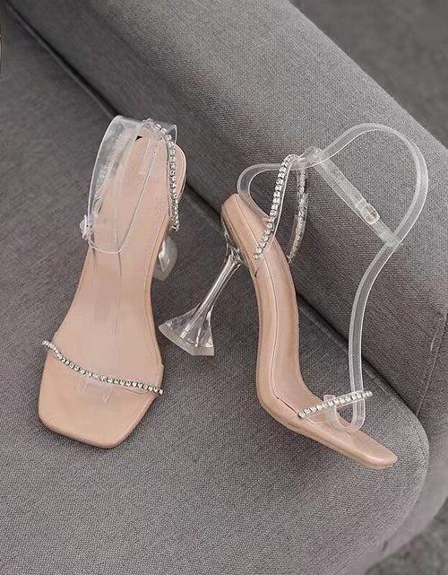 Load image into Gallery viewer, Crystal Luxury High Heels Sandals Summer Sexy Pumps
