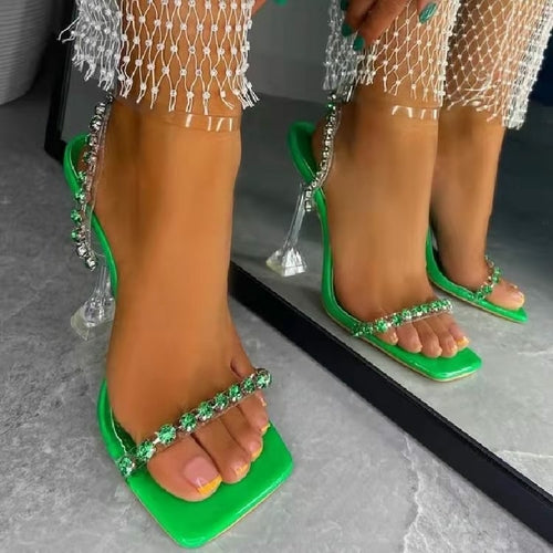 Load image into Gallery viewer, Crystal Luxury High Heels Sandals Summer Sexy Pumps
