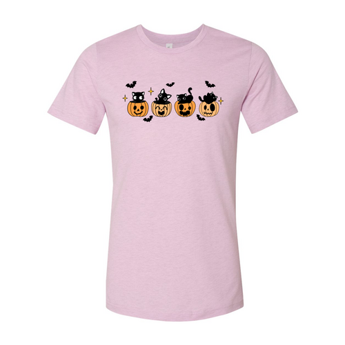 Load image into Gallery viewer, Black Cat Pumpkin Halloween Spooky Shirt
