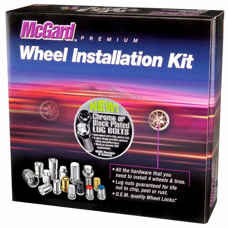 McGard 5 Lug Hex Install Kit w/Locks (Cone Seat Bolt) M14X1.5 / 17mm