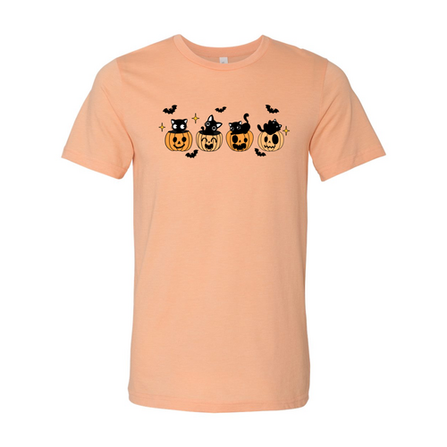 Load image into Gallery viewer, Black Cat Pumpkin Halloween Spooky Shirt
