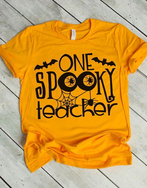 Load image into Gallery viewer, One Spooky Teacher Halloween T-shirt
