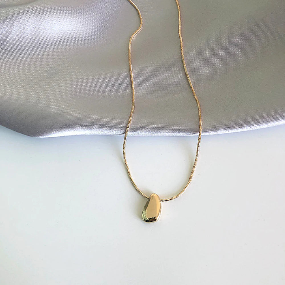 Womens Necklace With A Bean Pendant