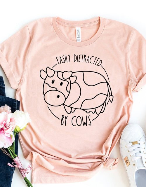 Load image into Gallery viewer, Easily Distracted By Cows T-shirt
