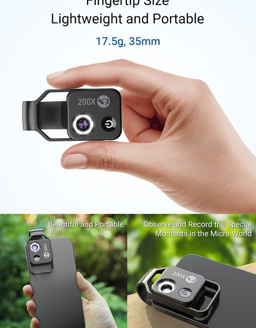 Load image into Gallery viewer, 200X Digital Zoom Lens for Mobile Phone for iPhone Samsung smartphones
