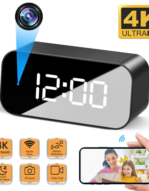 Load image into Gallery viewer, 4K HD WIFI Clock Camera Micro Camera IR Night View Alarm Camcorder
