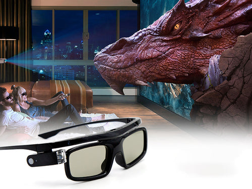 Load image into Gallery viewer, 3D Glass for DLP 3D Projector UFO U50 P12 R19 DLP-Link Active Shutter
