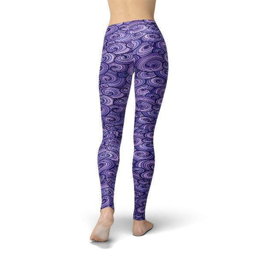 Load image into Gallery viewer, Jean Purple Swirls Leggings
