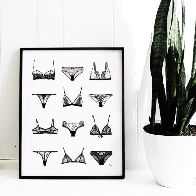 Lingerie Art Print