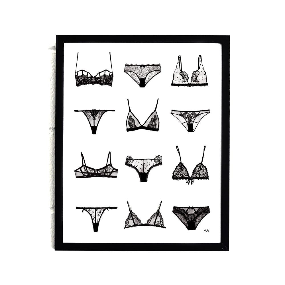 Lingerie Art Print