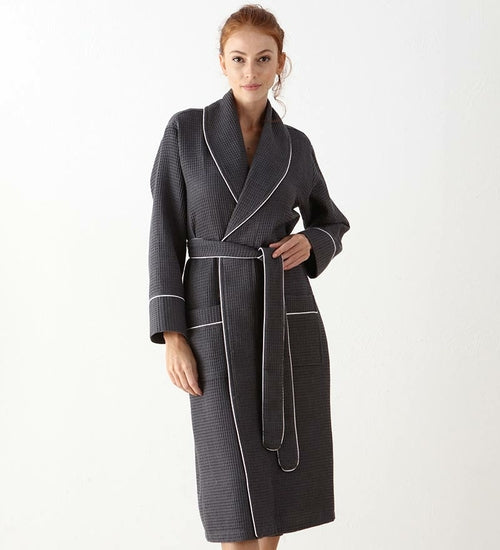 Load image into Gallery viewer, Women&#39;s Full Length Waffle Hotel Robe
