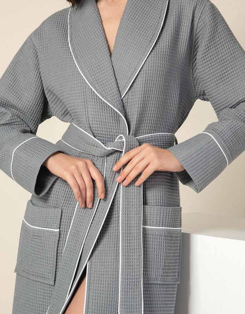 Load image into Gallery viewer, Women&#39;s Full Length Waffle Hotel Robe
