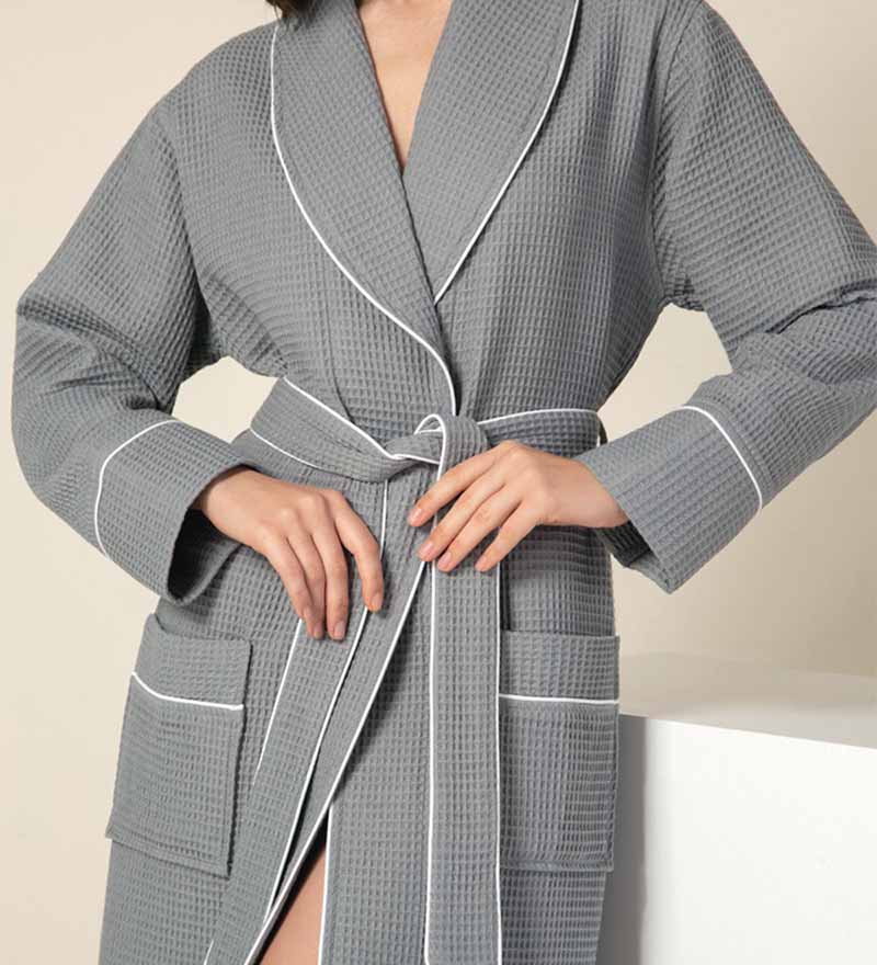 Women's Full Length Waffle Hotel Robe