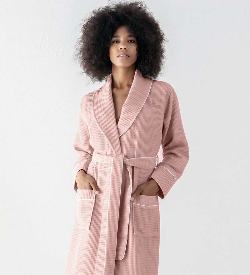 Women's Full Length Waffle Hotel Robe