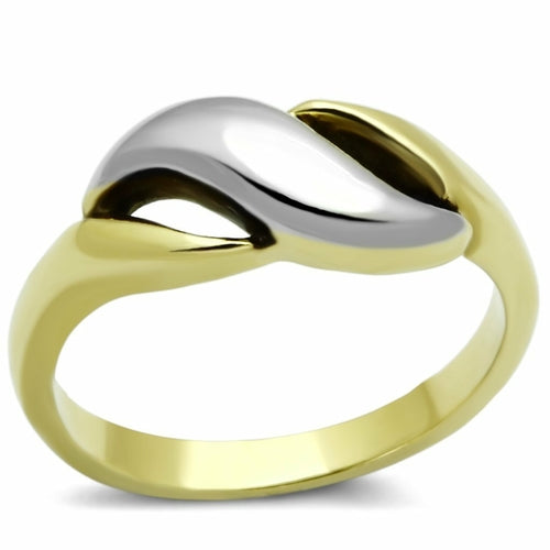 Load image into Gallery viewer, TK1089 - Two-Tone IP Gold (Ion Plating) Stainless Steel Ring with No
