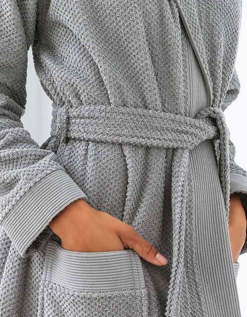 Load image into Gallery viewer, Women&#39;s Hooded Turkish Cotton Terry Cloth Robe
