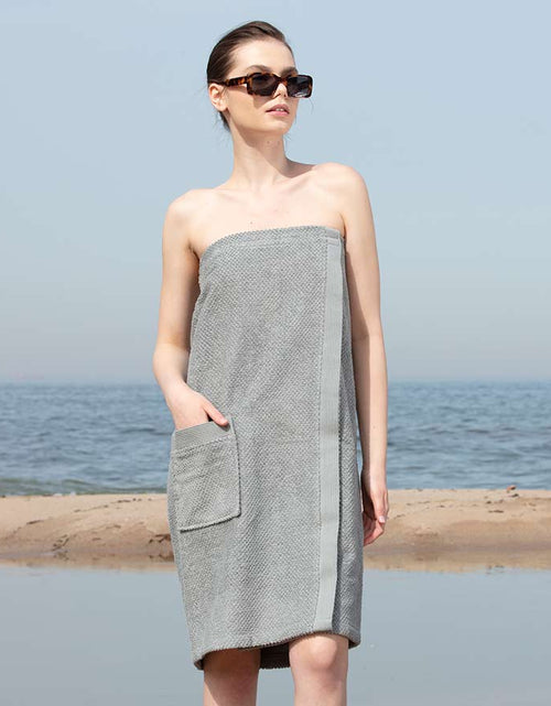 Load image into Gallery viewer, Women&#39;s Turkish Cotton Towel Wrap
